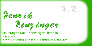 henrik menzinger business card